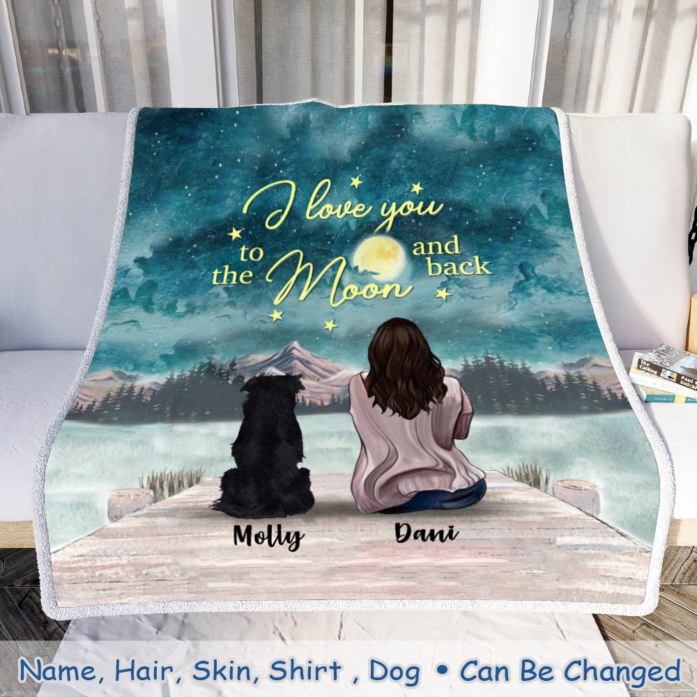 Personalized Dog mom Blanket For Dog lover with custom design, Best gift for dog mom