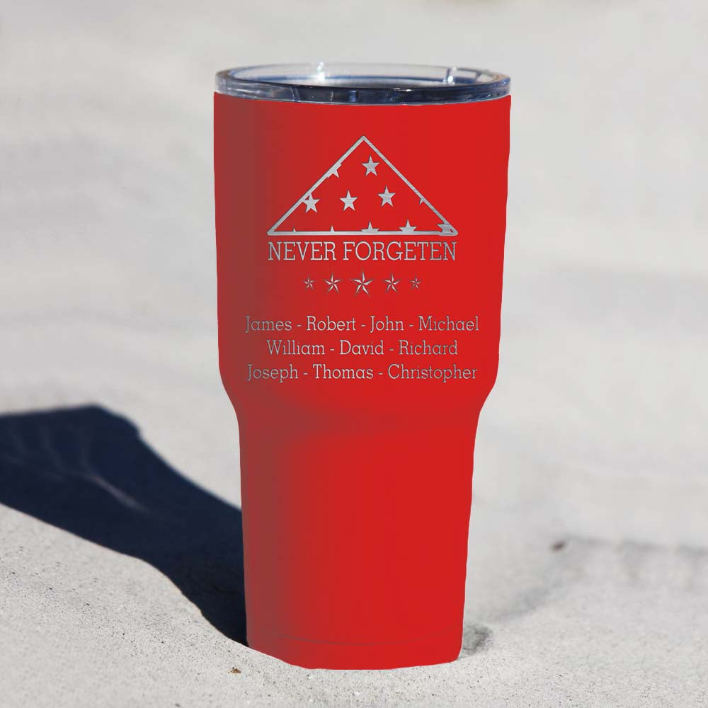 (Personalized) Fallen Hero - Laser Etched Tumbler