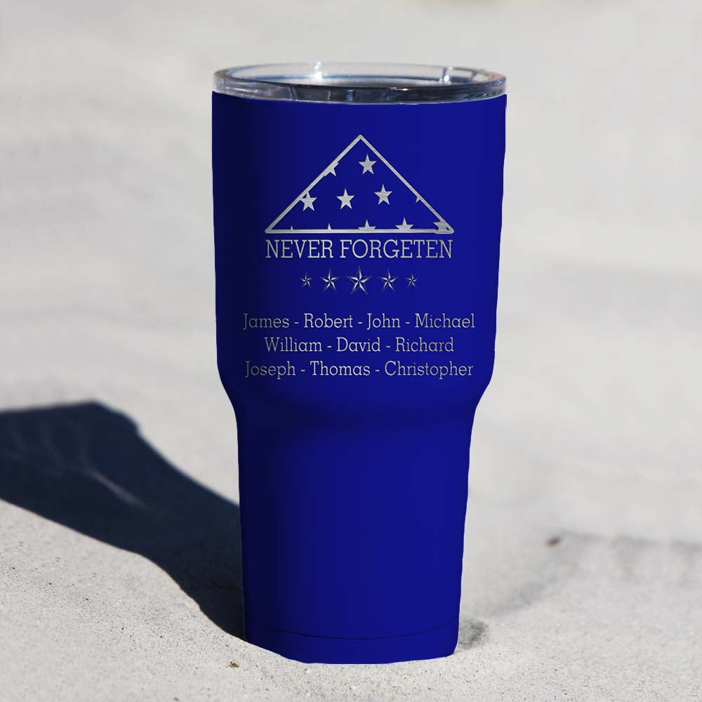 (Personalized) Fallen Hero - Laser Etched Tumbler