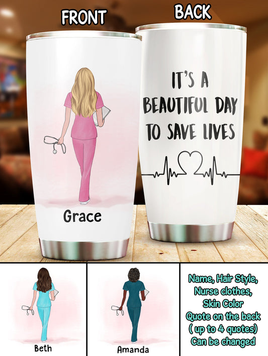 Personalised Gift, Nurse Tumbler