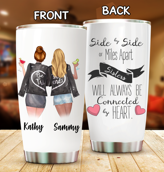 Personalized best friend tumbler with custom design, Best friend gift