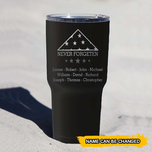 (Personalized) Fallen Hero - Laser Etched Tumbler
